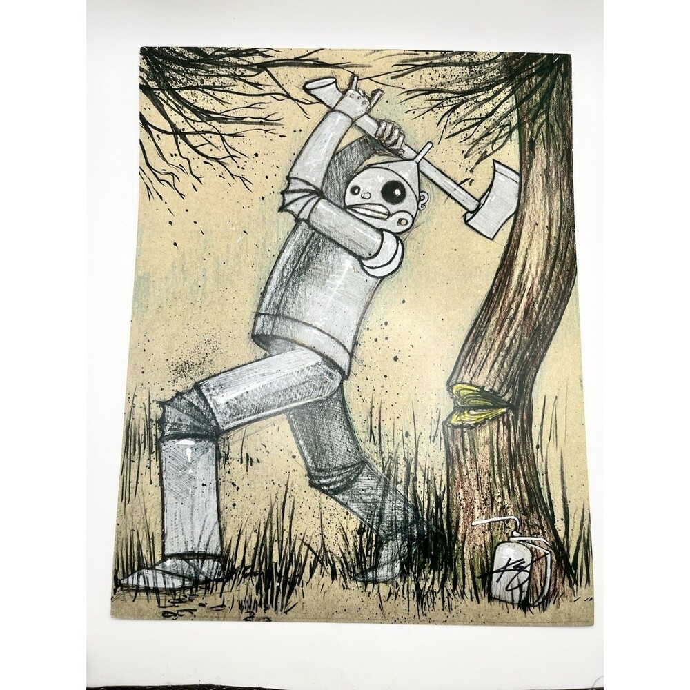 print titled "Wizard of Oz Tin Man" Signed By artist Kevin Eslinger